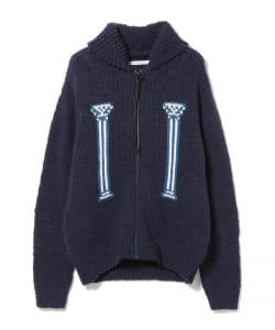 ▲Children of the discordance / ジップアップ カウチンニット