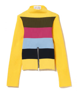 ▲DANIEL w. FLETCHER / ストライプ ジップ リブニット