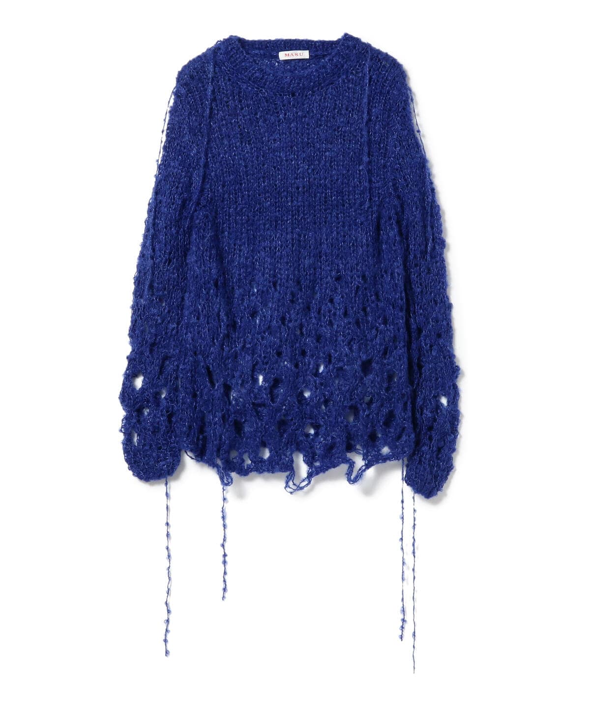 EMIT【人気】MASU ニット セーター 変形 メルテッドセーター ブルー シルク