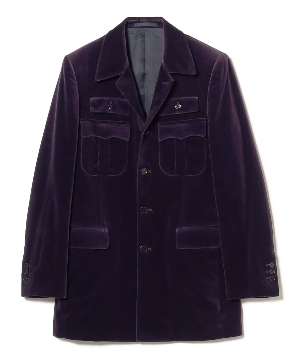 renoma PARIS レノマ パリ / LENIN コットンベルベット ジャケット ジャケット MEN DK. PURPLE 48 renoma PARIS レノマ パリ / LENIN コットンベルベット ジャケット ジャケット MEN DK. PURPLE 48