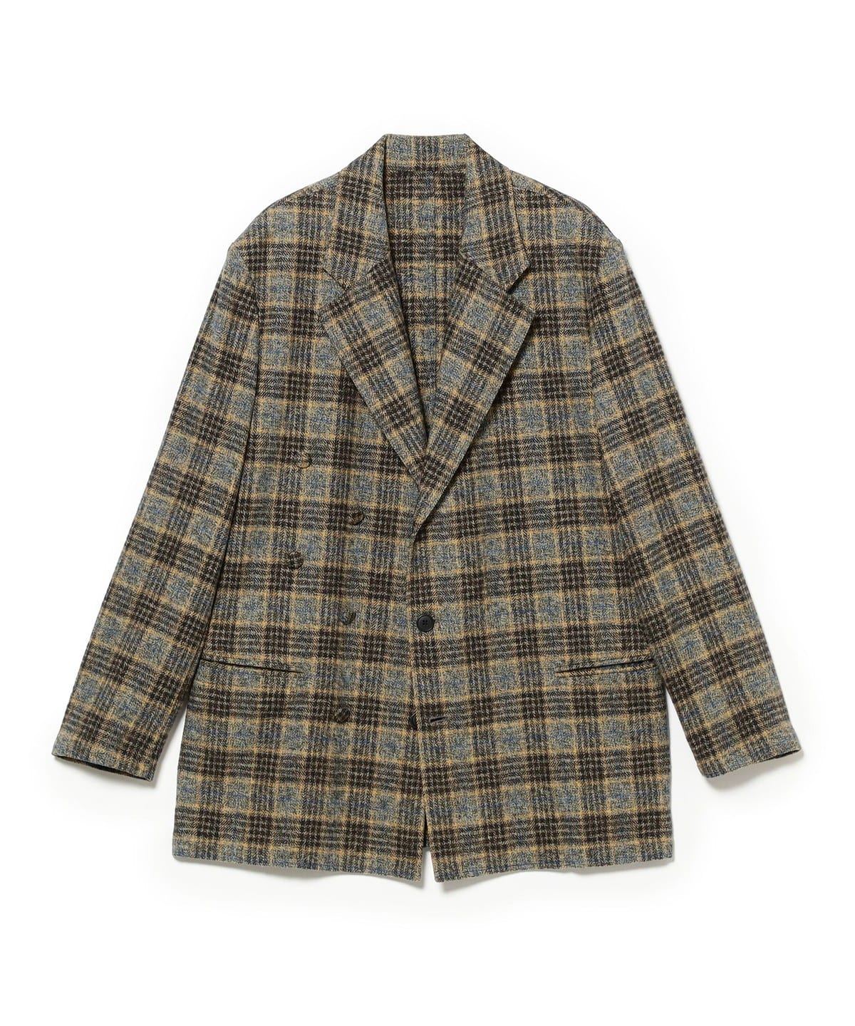 ランダムボタン チェック ジャケット ジャケット MEN GREY系CHK L ランダムボタン チェック ジャケット ジャケット MEN GREY系CHK L