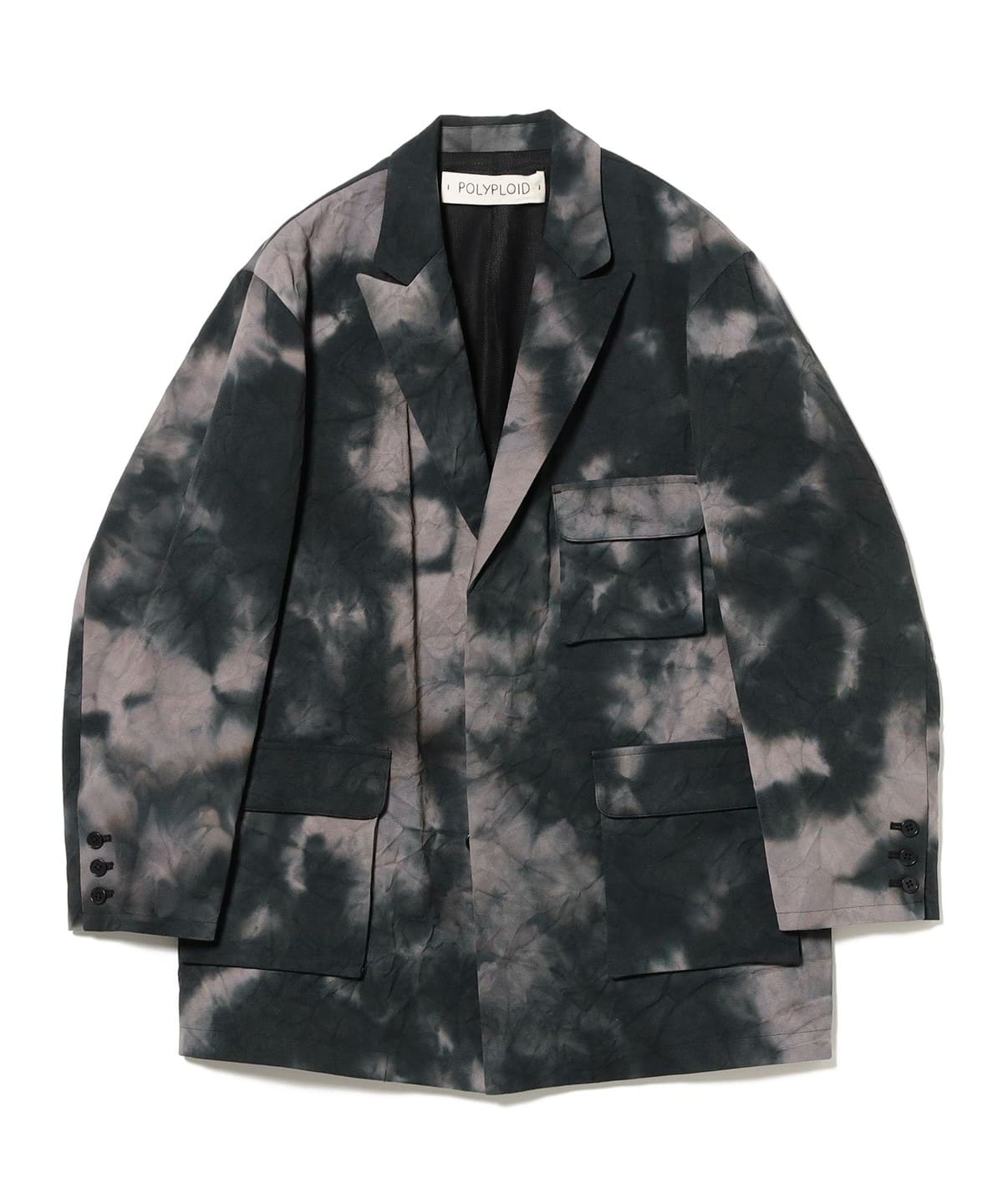 POLYPLOID / カゴ染 ロングジャケット ジャケット MEN BLK MULTI 2 POLYPLOID / カゴ染 ロングジャケット ジャケット MEN BLK MULTI 2