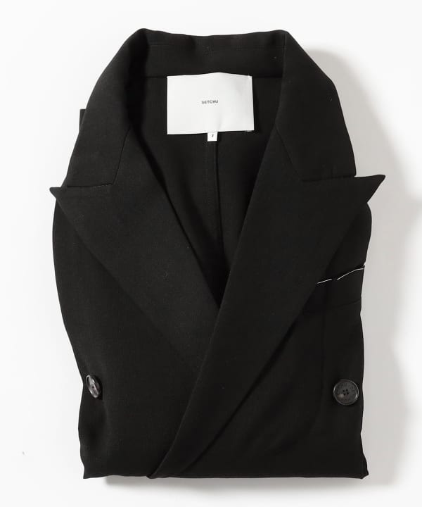 SETCHU / ORIGAMI Wool Double-Breasted Jacket