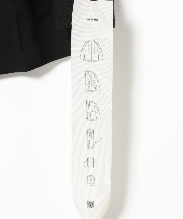 SETCHU / ORIGAMI Wool Double-Breasted Jacket