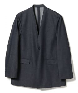 IG / ノーカラー ライトデニム イージージャケット