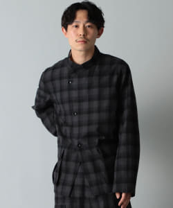 IG / チェック スタンドカラージャケット