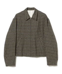 チェック ジップアップ ブルゾン