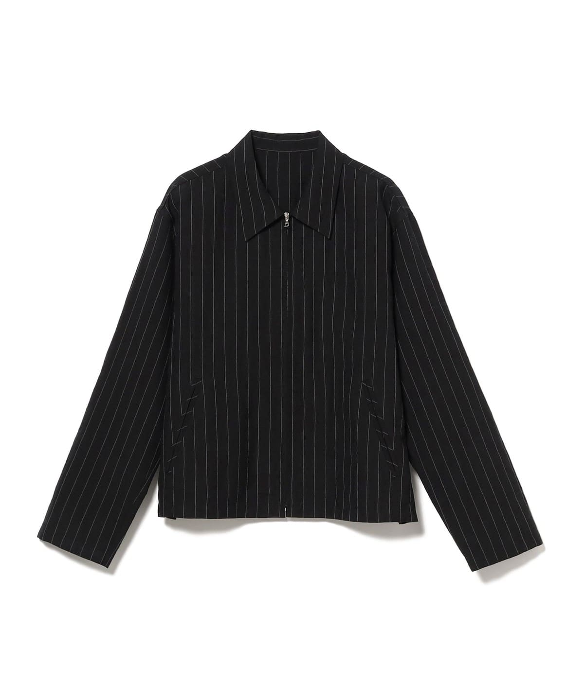 QUATTROCCHI クアトロッキ / ウールリネントロピカル ピンストライプ ジップブルゾン ブルゾン MEN STRIPE 44 QUATTROCCHI クアトロッキ / ウールリネントロピカル ピンストライプ ジップブルゾン ブルゾン MEN STRIPE 44