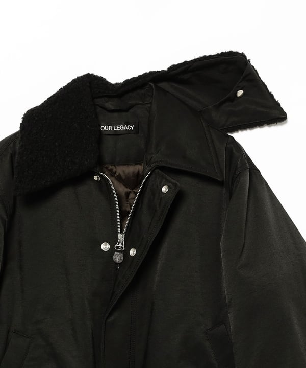 OUR LEGACY ジャケット ブラック 46 Our Legacy Zip Shirt Jacket in Black Suede, size Small/46