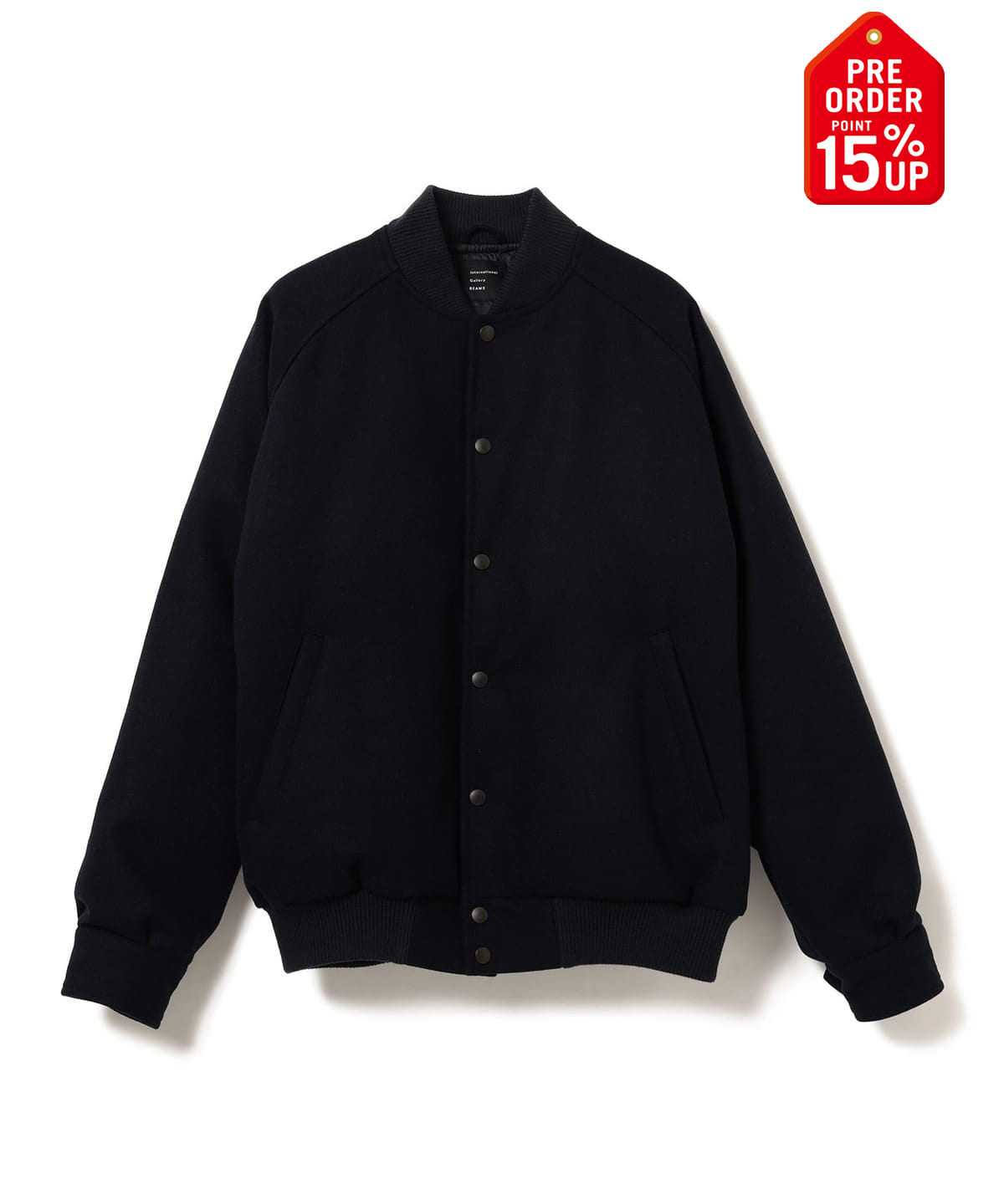 【+15%ポイントUP】【別注】TAION タイオン × IG / メルトン バーシティ ジャケット ブルゾン MEN NAVY M 【+15%ポイントUP】【別注】TAION タイオン × IG / メルトン バーシティ ジャケット ブルゾン MEN NAVY M