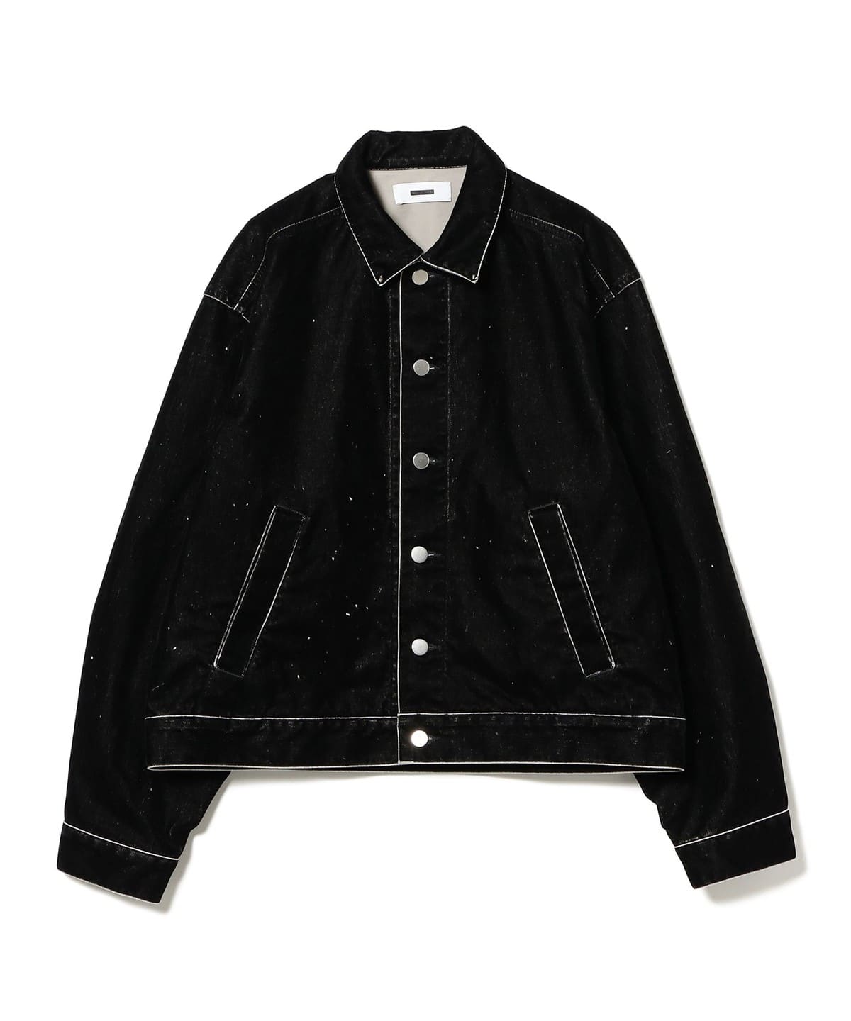 REVERBERATE / コットン フロッキー ジャケット ブルゾン MEN BLACK 1 REVERBERATE / コットン フロッキー ジャケット ブルゾン MEN BLACK 1