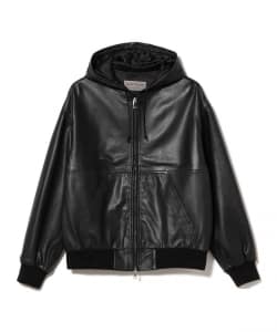QUATTROCCHI / シープレザー フーデッド ブルゾン