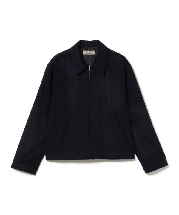 QUATTROCCHI / ウールカシミヤ ジップ ショート ブルゾン カシミヤ混のショートビーバーを使用