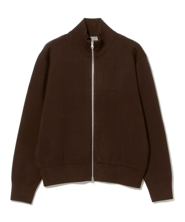 QUATTROCCHI / コットンカシミヤ ドライバーズ ニット ダブルジップ、サイドシームに配置したポケット