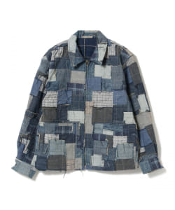 ▲KUON / アップサイクル BORO ジップアップブルゾン