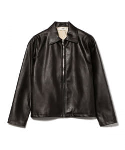 Sefr / TRUTH シンセティックレザー ジップアップブルゾン