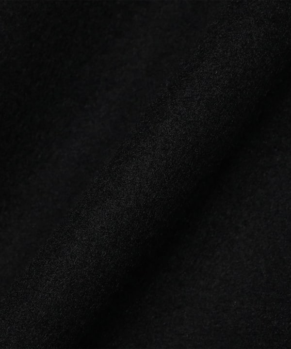 QUATTROCCHI / ウールカシミヤ フライフロント ハーフ コート 尾州産のカシミヤ混ショートビーバー