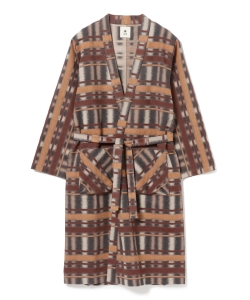 ▲CILK / シャギーチェック ガウン