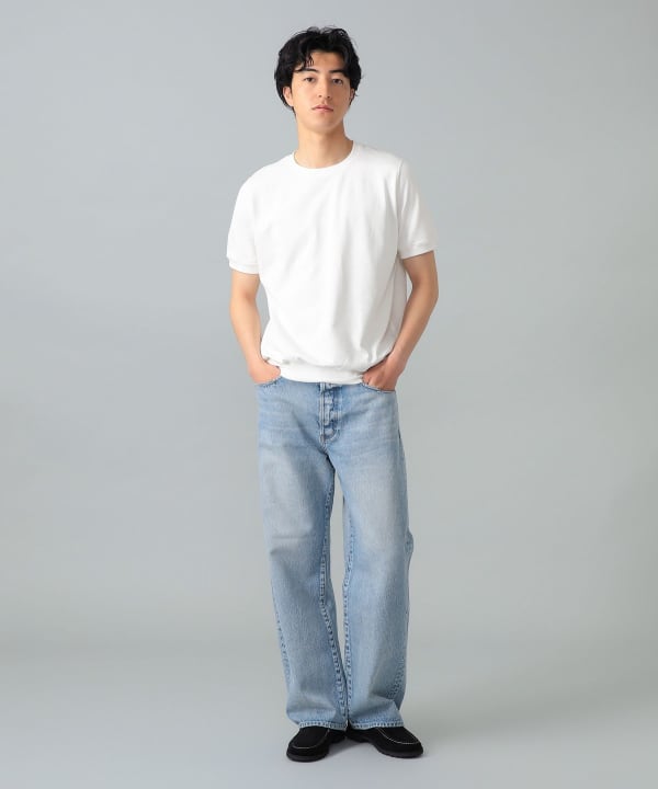 【别住】NEED BY VINTAGE / JINGU 半阔腿牛仔裤 模特身高：183cm 尺码：31