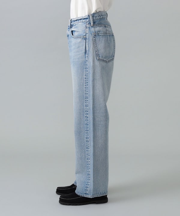 【别住】NEED BY VINTAGE / JINGU 半阔腿牛仔裤 模特身高：183cm 尺码：31
