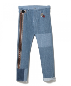 ▲MAISON FLANEUR / 別注 パッチワークデニムパンツ