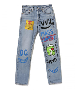 ▲【ショップ限定商品】Veni Vedi Vici x IG / 別注 ハンドペイント デニムパンツ