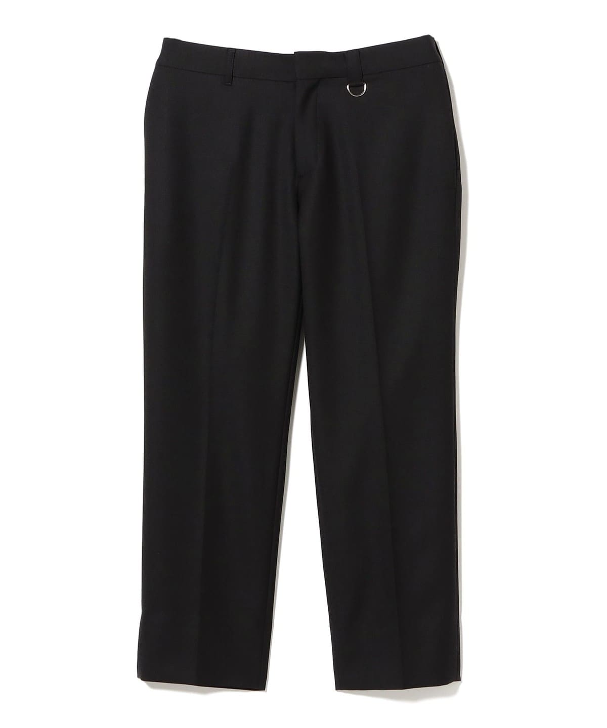 スリム ソリッド ノープリーツ スラックス パンツ MEN BLACK L スリム ソリッド ノープリーツ スラックス パンツ MEN BLACK L
