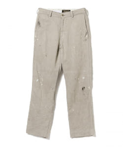 BOBSON x International Gallery BEAMS / ストレッチリネン ドリッピング チノパンツ