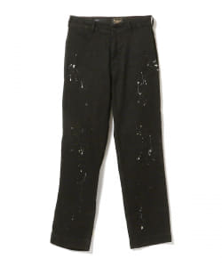 BOBSON x International Gallery BEAMS / ストレッチリネン ドリッピング チノパンツ