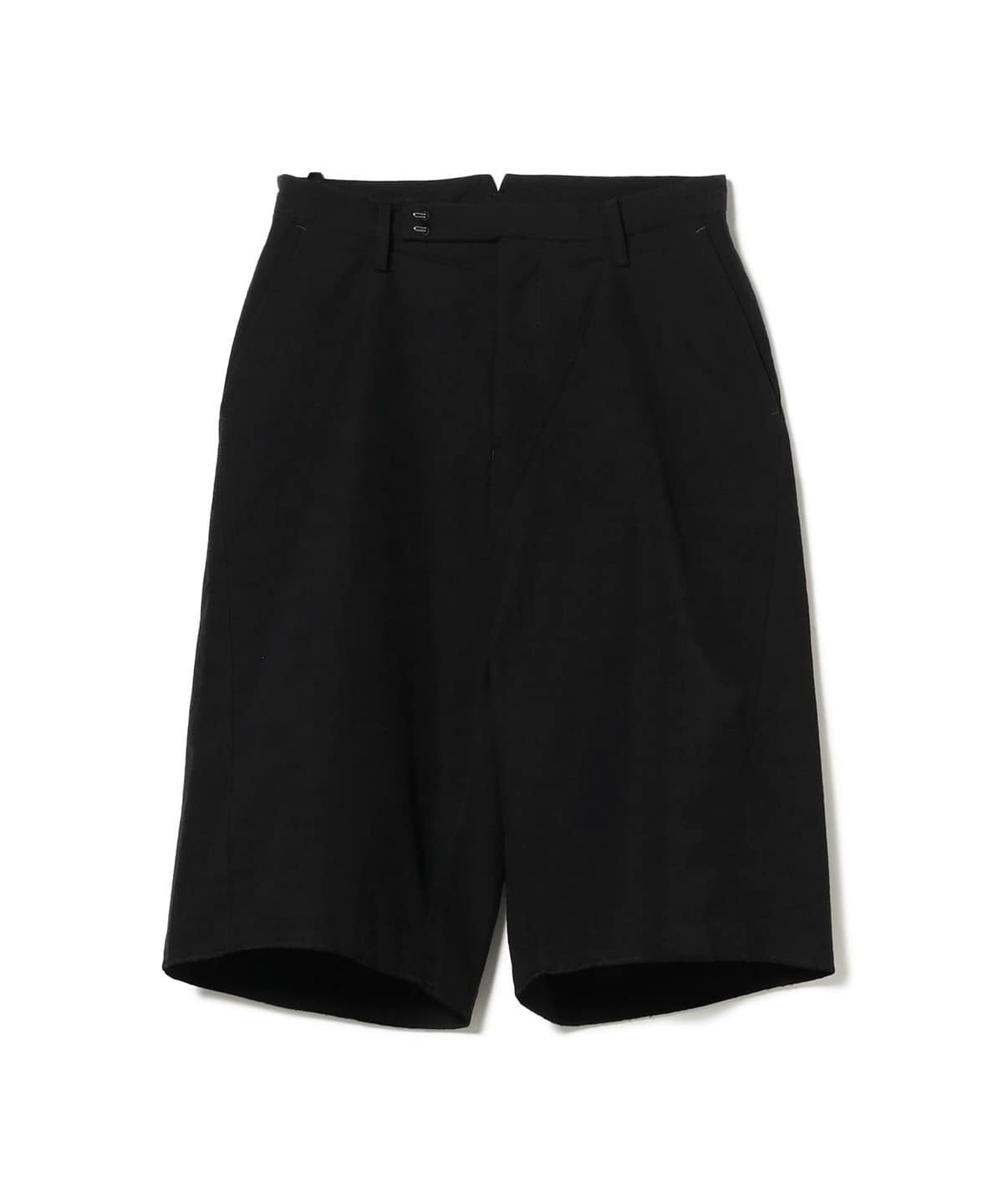 BIBLIOTHERK / ウールコットンモヘヤ テーラー ショーツ パンツ MEN BLACK L BIBLIOTHERK / ウールコットンモヘヤ テーラー ショーツ パンツ MEN BLACK L