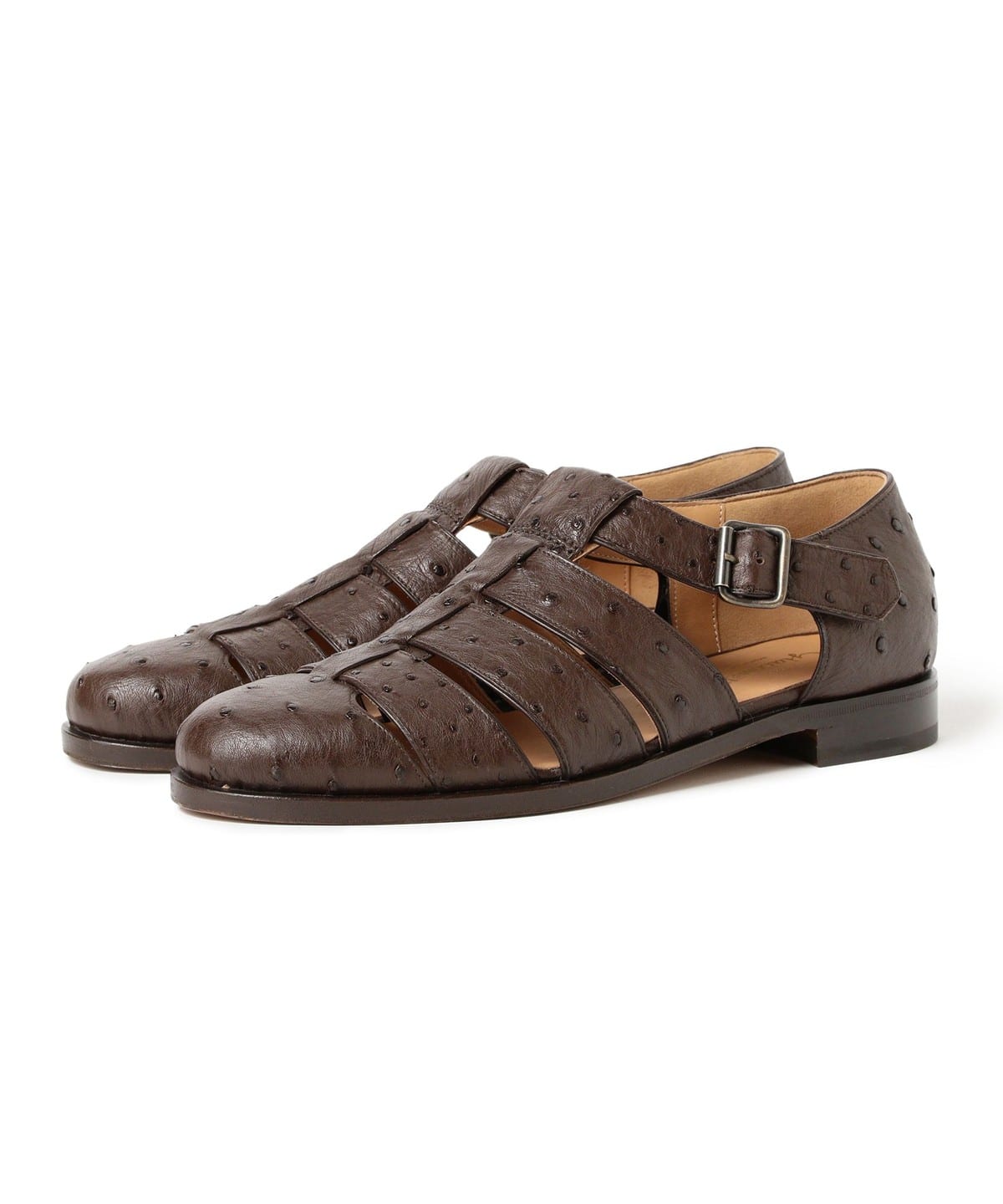 F. LLI. GIACOMETTI フラテッリジャコメッティ / オーストリッチ グルカシューズ シューズ MEN BROWN EU38.5 F. LLI. GIACOMETTI フラテッリジャコメッティ / オーストリッチ グルカシューズ シューズ MEN BROWN EU38.5