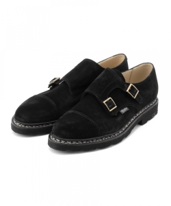 ▲Paraboot / WILLIAM スエード ダブルモンクストラップ シューズ