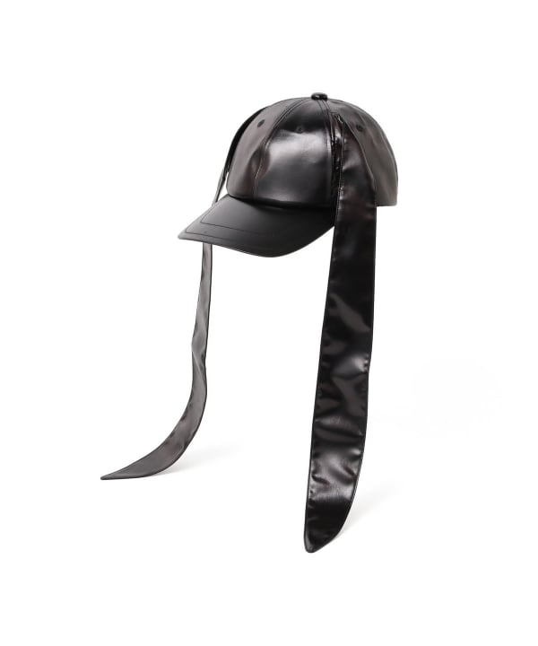 MASU ロングイヤー サテンキャップ BLACK 24ss MASU(エムエーエスユー)のLONG EAR CAP BLACK(キャップ)の通販