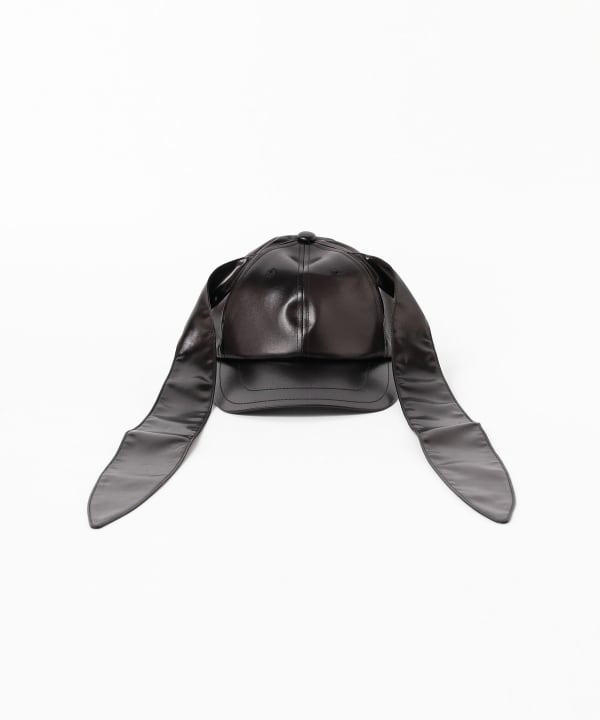 MASU ロングイヤー サテンキャップ BLACK 24ss IMG_1149_59ff41cb-9cbc-416d-