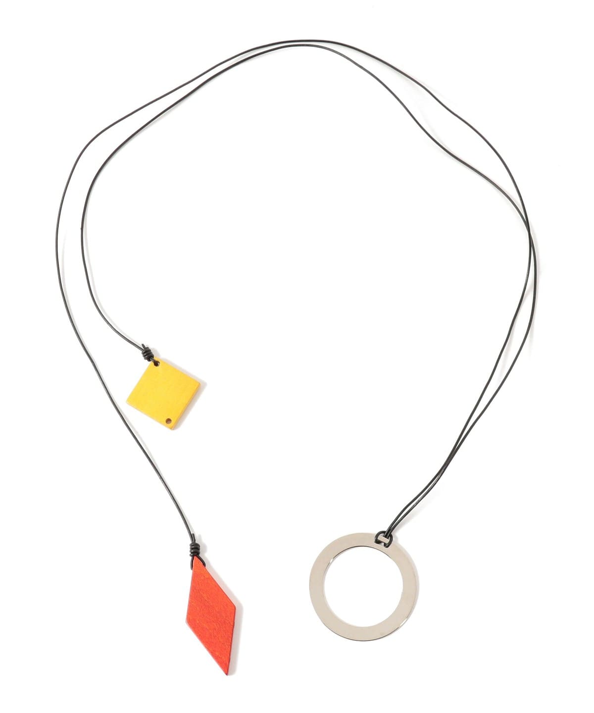 m's braque エムズブラック / ウッドプレートネックレス アクセサリー MEN RED/YLW ONE SIZE m's braque エムズブラック / ウッドプレートネックレス アクセサリー MEN RED/YLW ONE SIZE