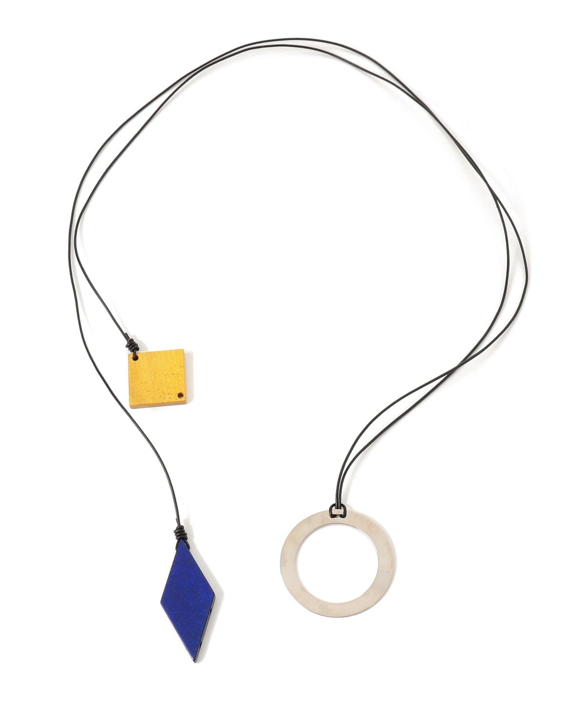 m's braque エムズブラック / ウッドプレートネックレス アクセサリー MEN BLUE/YLW ONE SIZE m's braque エムズブラック / ウッドプレートネックレス アクセサリー MEN BLUE/YLW ONE SIZE