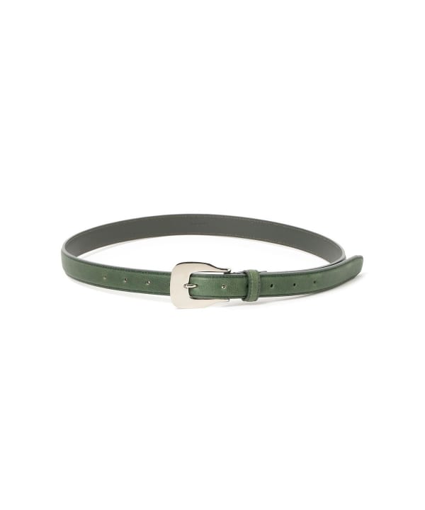 Vuja De / レザー ウエスタン バックル ベルト GREEN ヴィンテージのウエスタンバックルがモチーフ