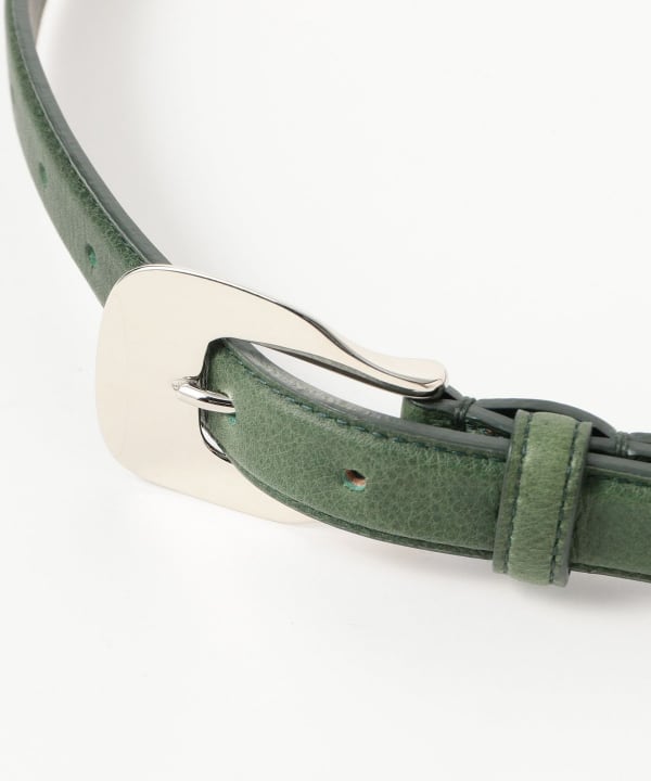 Vuja De / Leather Western Buckle Belt GREEN