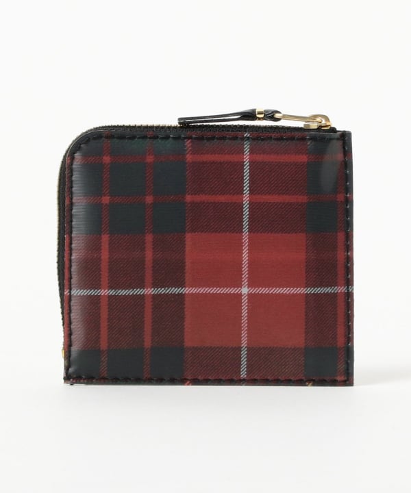 Comme des garcons outlet sa2100tp tartan patchwork wallet