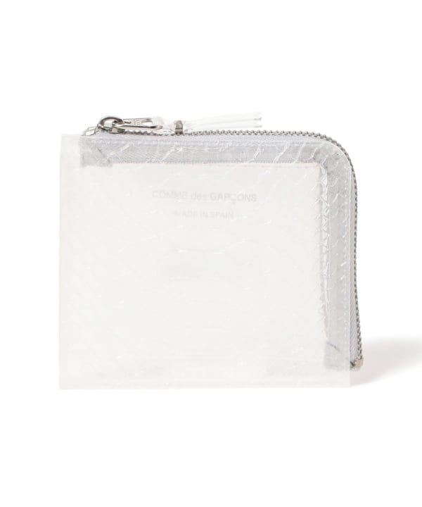 Wallet COMME des GARCONS / SNAKE TRANSPARENT Lジップ ウォレット クリアなポリウレタン素材に立体的なヘビ柄の型押し