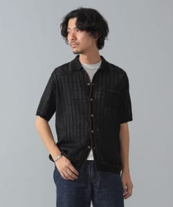 【別注】Blu Bre / リネン ショートスリーブ ニットシャツ
