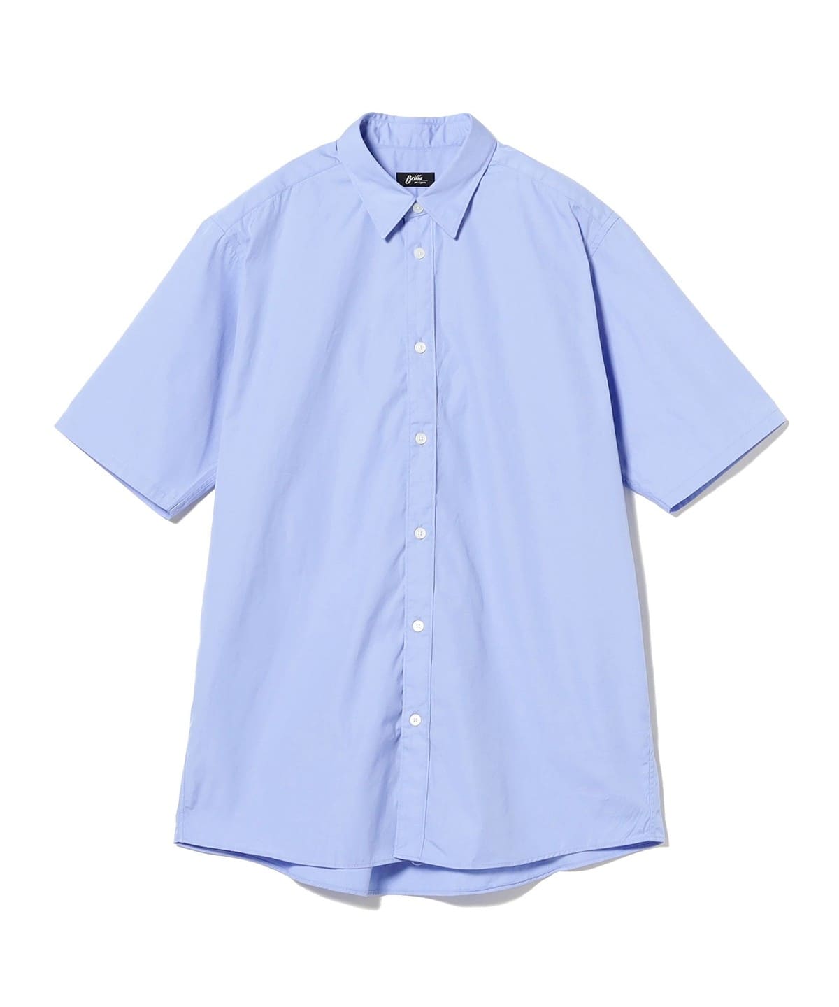 コットン ブロード レギュラーカラー ショートスリーブシャツ シャツ・ブラウス MEN SAX L コットン ブロード レギュラーカラー ショートスリーブシャツ シャツ・ブラウス MEN SAX L