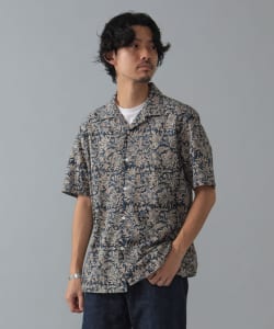 フラワープリント ショートスリーブ シャツ