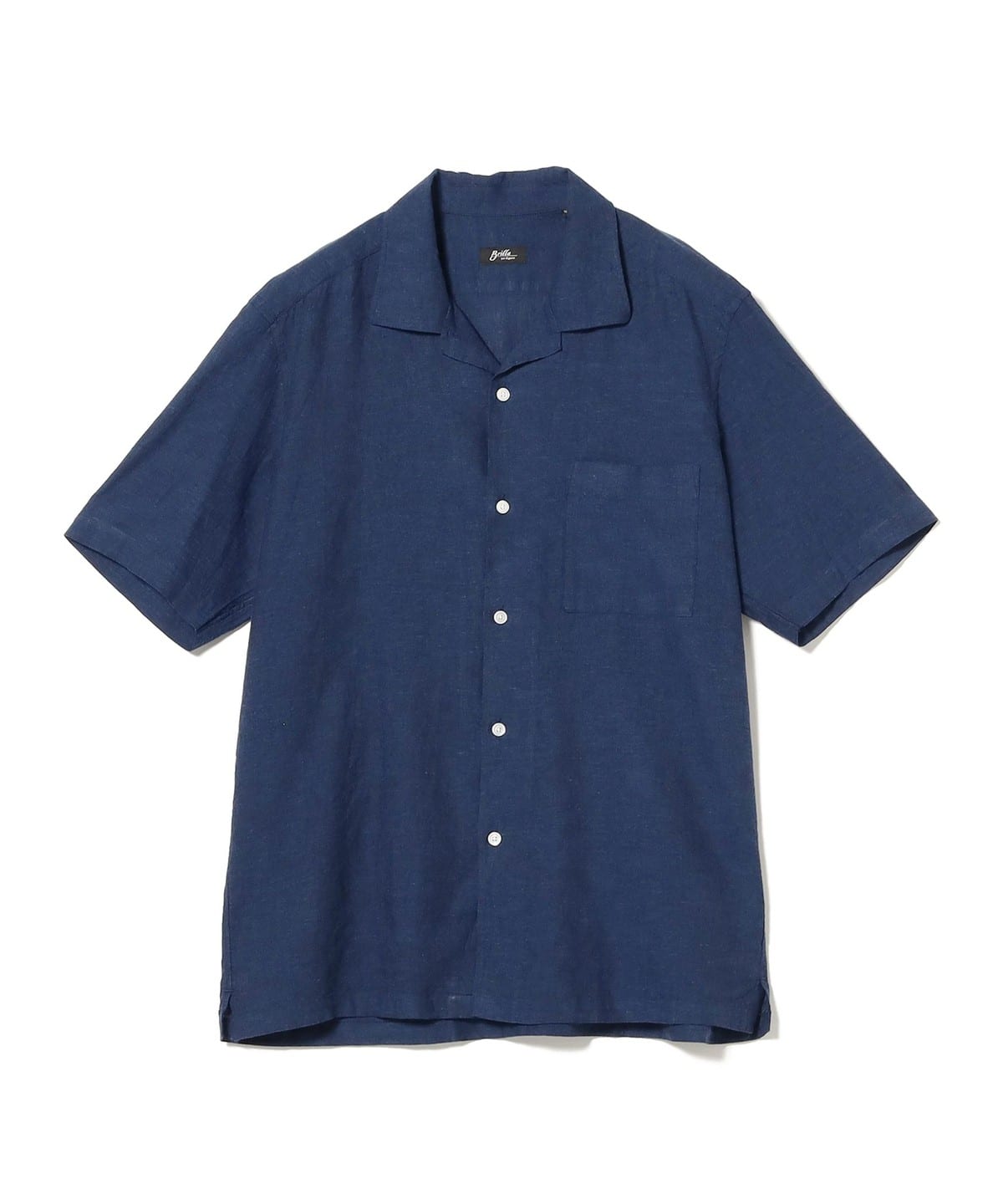 リネンコットン オープンカラー ショートスリーブシャツ シャツ・ブラウス MEN NAVY/9970 L リネンコットン オープンカラー ショートスリーブシャツ シャツ・ブラウス MEN NAVY/9970 L