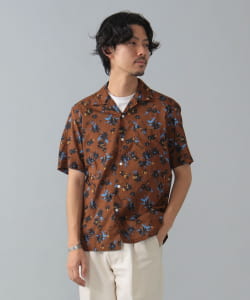 フラワープリント ショートスリーブ シャツ