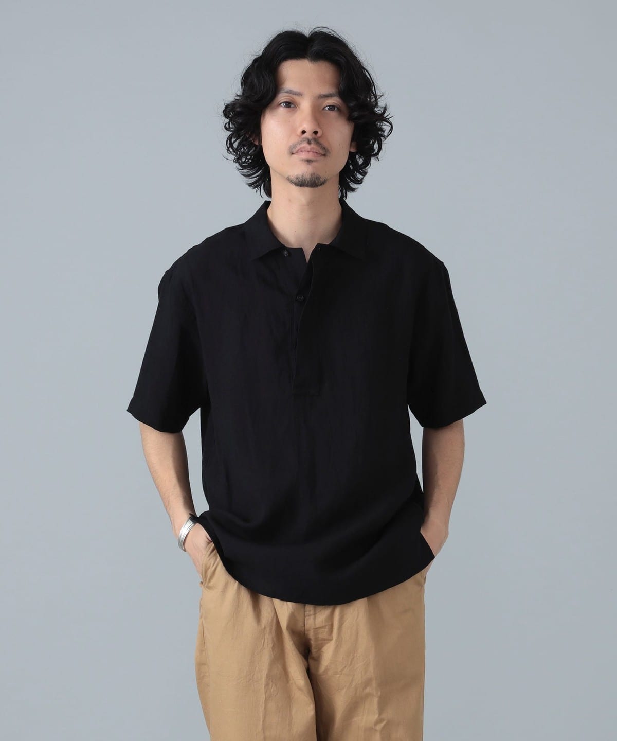 【別注】TURN A / ソリッド ショートスリーブ プルオーバー シャツ シャツ・ブラウス MEN BLACK 4 【別注】TURN A / ソリッド ショートスリーブ プルオーバー シャツ シャツ・ブラウス MEN BLACK 4