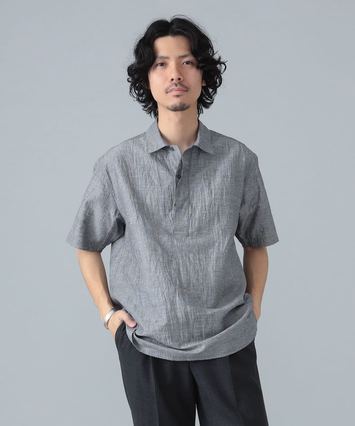 【別注】TURN A / ミニチェック ショートスリーブ プルオーバー シャツ シャツ・ブラウス MEN D. GREY 3 【別注】TURN A / ミニチェック ショートスリーブ プルオーバー シャツ シャツ・ブラウス MEN D. GREY 3