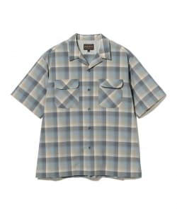 PENDLETON / ポリエステルウール チェック柄 オープンカラー ショートスリーブシャツ