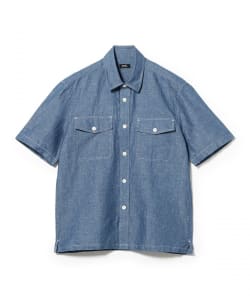 シャンブレー ダブルポケット シャツ