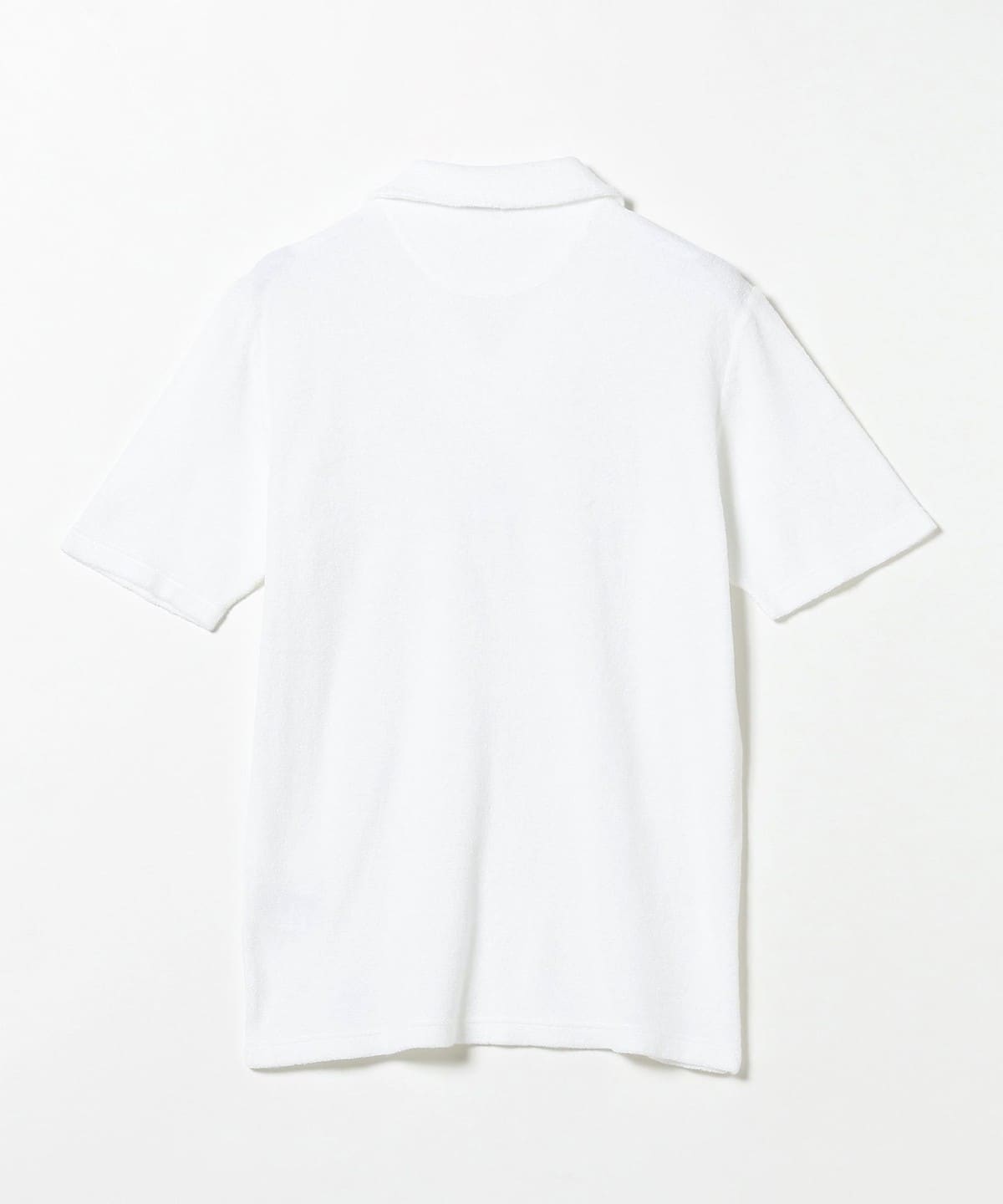 【WHITE】GRAN SASSO / 別注 パイル スキッパー ポロシャツ GRANSASSO (グランサッソ) パイル地 半袖 スキッパー ポロシャツ